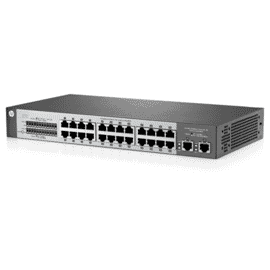 HP 1410 Switch series Modelo: HP 1410-24-2G Switch Part Number: J9664A 24 portas 10/100 + 2 portas 10/100/1000 BaseTX Autosense, não empilhável, não gerenciável Diferencial: Baixo Custo, QoS, Baixa Latência. Garantia: Lifetime.